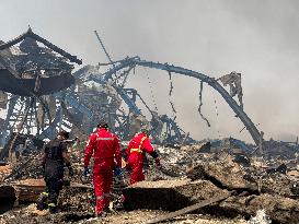 Aftermath Of Explosion In Shahid Rajaee Port - Iran