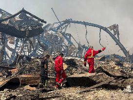 Aftermath Of Explosion In Shahid Rajaee Port - Iran