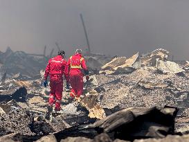 Aftermath Of Explosion In Shahid Rajaee Port - Iran