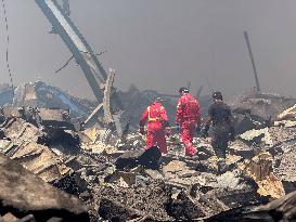 Aftermath Of Explosion In Shahid Rajaee Port - Iran