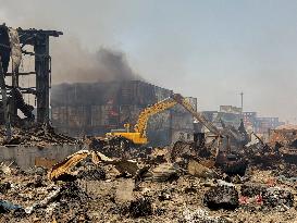 Aftermath Of Explosion In Shahid Rajaee Port - Iran