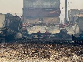 Aftermath Of Explosion In Shahid Rajaee Port - Iran