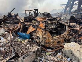 Aftermath Of Explosion In Shahid Rajaee Port - Iran