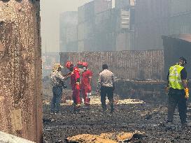 Aftermath Of Explosion In Shahid Rajaee Port - Iran