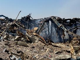 Aftermath Of Explosion In Shahid Rajaee Port - Iran