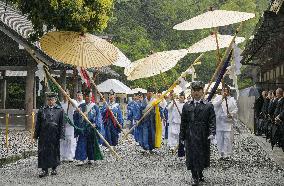 Rite at Ise Jingu shrine in central Japan