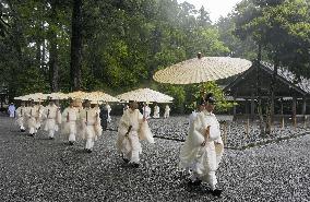 Rite at Ise Jingu shrine in central Japan