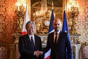 Jean Noel Barrot Welcomes Takeshi Iwaya - Paris