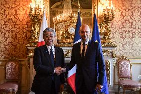 Jean Noel Barrot Welcomes Takeshi Iwaya - Paris