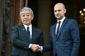 Jean Noel Barrot Welcomes Takeshi Iwaya - Paris