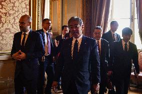 Jean Noel Barrot Welcomes Takeshi Iwaya - Paris