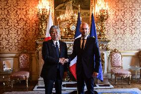 Jean Noel Barrot Welcomes Takeshi Iwaya - Paris