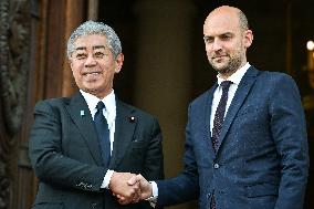 Jean Noel Barrot Welcomes Takeshi Iwaya - Paris