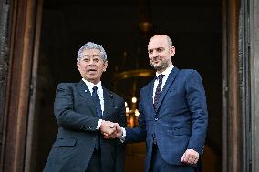 Jean Noel Barrot Welcomes Takeshi Iwaya - Paris