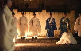 Rite at Ise Jingu shrine in central Japan