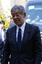 Japanese Foreign Affairs Minister arrives for a meeting at Matignon - Paris