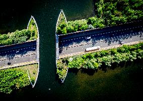 The Veluwemeer Aqueduct Illustrations - Netherlands