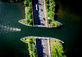 The Veluwemeer Aqueduct Illustrations - Netherlands