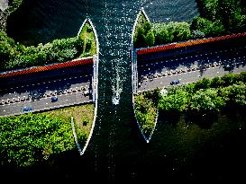 The Veluwemeer Aqueduct Illustrations - Netherlands