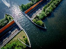 The Veluwemeer Aqueduct Illustrations - Netherlands