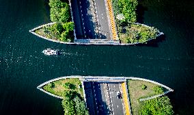 The Veluwemeer Aqueduct Illustrations - Netherlands