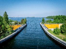 The Veluwemeer Aqueduct Illustrations - Netherlands