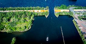 The Veluwemeer Aqueduct Illustrations - Netherlands