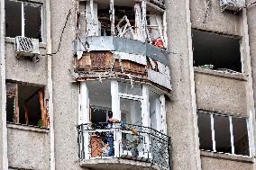 Aftermath of Russian drone attack on Odesa on May 1, 2025