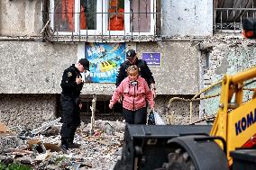 Aftermath of Russian drone attack on Odesa on May 1, 2025