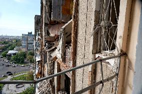 Aftermath of Russian drone attack on Odesa on May 1, 2025