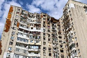 Aftermath of Russian drone attack on Odesa on May 1, 2025