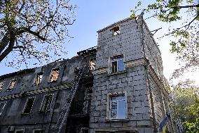 Aftermath of Russian drone attack on Odesa on May 1, 2025