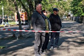Aftermath of Russian drone attack on Odesa on May 1, 2025
