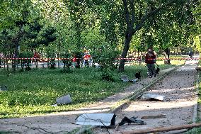 Aftermath of Russian drone attack on Odesa on May 1, 2025