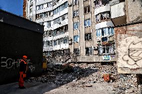 Aftermath of Russian drone attack on Odesa on May 1, 2025