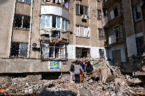 Aftermath of Russian drone attack on Odesa on May 1, 2025