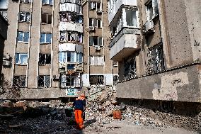 Aftermath of Russian drone attack on Odesa on May 1, 2025