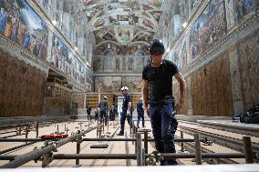 Preparation Of The Sistine Chapel For The Conclave - Vatican