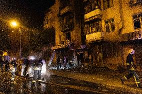 Drones Strike The City Of Kharkiv - Ukraine