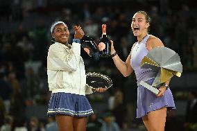 Mutua Madrid Open - Aryna Sabalenka Wins Her Third Title