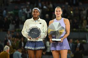 Mutua Madrid Open - Aryna Sabalenka Wins Her Third Title