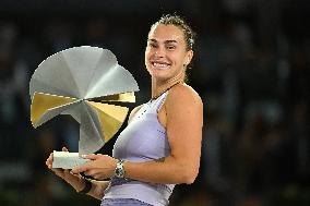 Mutua Madrid Open - Aryna Sabalenka Wins Her Third Title