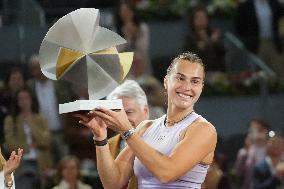 Mutua Madrid Open - Aryna Sabalenka Wins Her Third Title