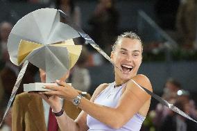 Mutua Madrid Open - Aryna Sabalenka Wins Her Third Title