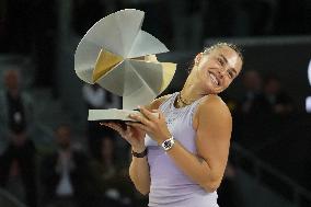Mutua Madrid Open - Aryna Sabalenka Wins Her Third Title