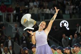 Mutua Madrid Open - Aryna Sabalenka Wins Her Third Title