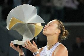 Mutua Madrid Open - Aryna Sabalenka Wins Her Third Title
