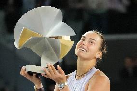 Mutua Madrid Open - Aryna Sabalenka Wins Her Third Title