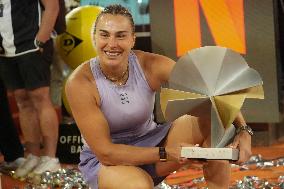 Mutua Madrid Open - Aryna Sabalenka Wins Her Third Title