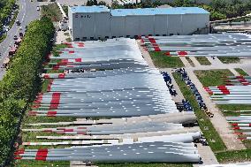 A Wind Turbine Blade Production Base in Yancheng